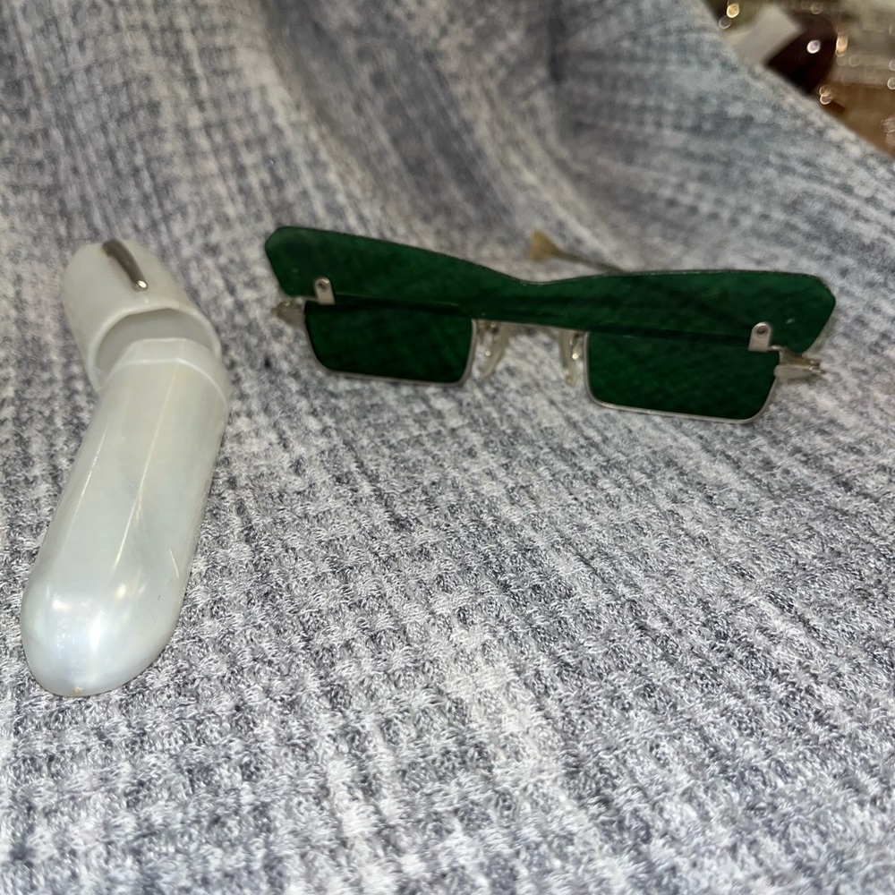 SOLD Rare Vintage KK John Lennon Japanese Spectacle Flip-Up Green